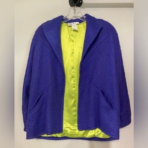 N.R.I. Open Front Mohair Jacket - Size 12